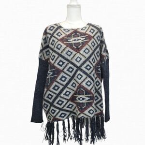 Tea & Rose Aztec Fringe Sweater
